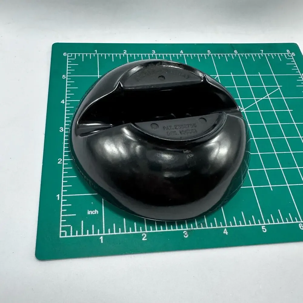 Vintage Anholt Ashtray Black Plastic Retro‎ Mid Century Modern Ashtray
